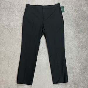 Lauren Ralph Lauren Women's Black Double-Faced Stretch Cotton Pant Size 16 NWT